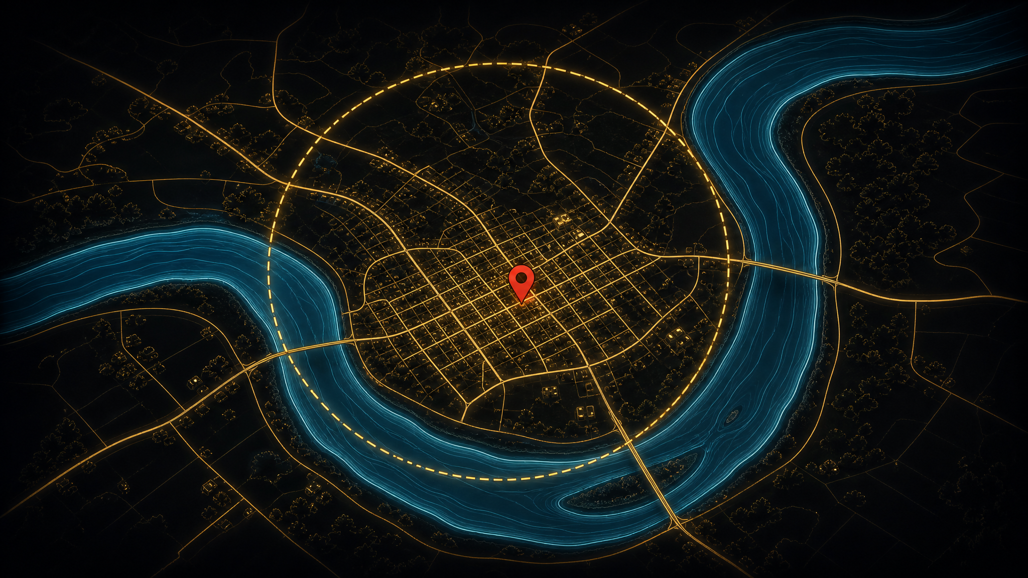 Map of Dr. Getwell's delivery zone across Keokuk